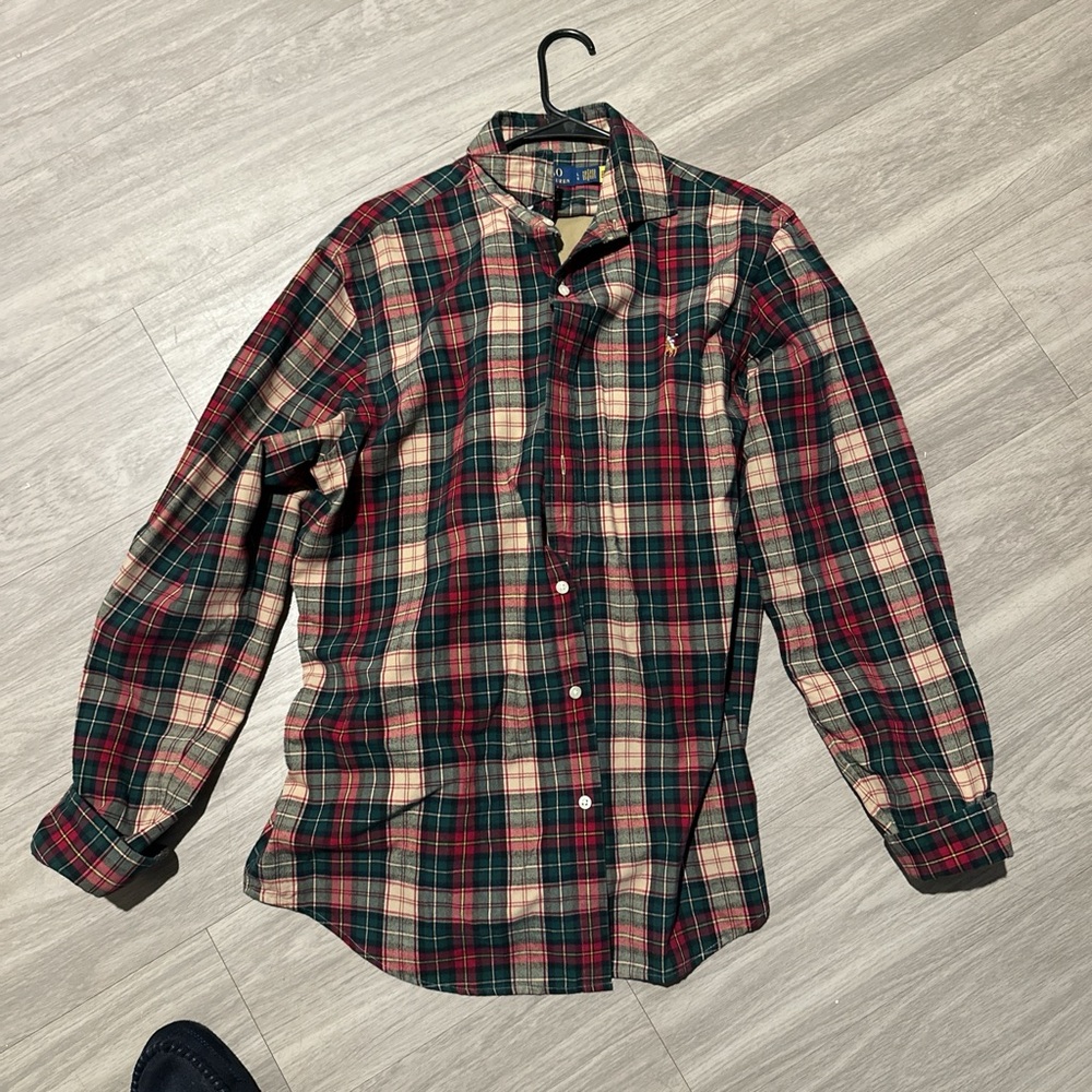 Polo by Ralph Lauren Red and Green Plaid Shirt